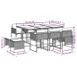 vidaXL 11-tlg. Garten-Essgruppe mit Kissen Grau Poly Rattan vidaXL 11-tlg. Garten-Essgruppe mit Kissen Grau Poly Rattan
