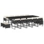 vidaXL 15-tlg. Garten-Essgruppe mit Kissen Schwarz Poly Rattan vidaXL 15-tlg. Garten-Essgruppe mit Kissen Schwarz Poly Rattan