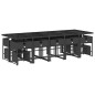 vidaXL 15-tlg. Garten-Essgruppe mit Kissen Schwarz Poly Rattan vidaXL 15-tlg. Garten-Essgruppe mit Kissen Schwarz Poly Rattan