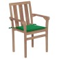 vidaXL Stapelbare Gartenstühle mit Kissen 6 Stk. Massivholz Teak vidaXL Stapelbare Gartenstühle mit Kissen 6 Stk. Massivholz Teak