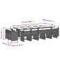 vidaXL 15-tlg. Garten-Essgruppe mit Kissen Schwarz Poly Rattan vidaXL 15-tlg. Garten-Essgruppe mit Kissen Schwarz Poly Rattan