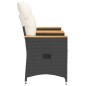 vidaXL Gartensofa 2-Sitzer Verstellbar mit Tisch Schwarz Poly Rattan vidaXL Gartensofa 2-Sitzer Verstellbar mit Tisch Schwarz Poly Rattan