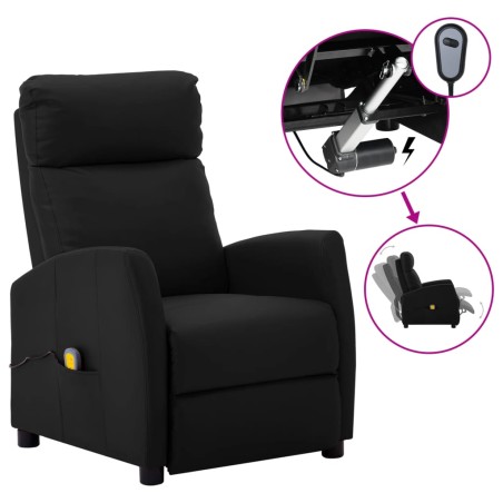 Massagesessel Elektrisch Schwarz Kunstleder