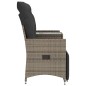 vidaXL Gartensofa 2-Sitzer Verstellbar mit Tisch Grau Poly Rattan vidaXL Gartensofa 2-Sitzer Verstellbar mit Tisch Grau Poly Rattan