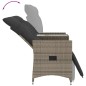 vidaXL Gartensofa 2-Sitzer Verstellbar mit Tisch Grau Poly Rattan vidaXL Gartensofa 2-Sitzer Verstellbar mit Tisch Grau Poly Rattan