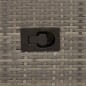 vidaXL Gartensofa 2-Sitzer Verstellbar mit Tisch Grau Poly Rattan vidaXL Gartensofa 2-Sitzer Verstellbar mit Tisch Grau Poly Rattan