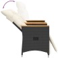 vidaXL Gartensofa 2-Sitzer Verstellbar mit Tisch Schwarz Poly Rattan vidaXL Gartensofa 2-Sitzer Verstellbar mit Tisch Schwarz Poly Rattan