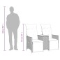vidaXL Gartensofa 2-Sitzer Verstellbar mit Tisch Schwarz Poly Rattan vidaXL Gartensofa 2-Sitzer Verstellbar mit Tisch Schwarz Poly Rattan