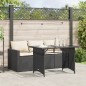 vidaXL 2-tlg. Garten-Essgruppe mit Kissen Schwarz Poly Rattan vidaXL 2-tlg. Garten-Essgruppe mit Kissen Schwarz Poly Rattan