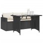 vidaXL 2-tlg. Garten-Essgruppe mit Kissen Schwarz Poly Rattan vidaXL 2-tlg. Garten-Essgruppe mit Kissen Schwarz Poly Rattan