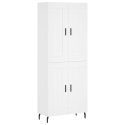 Highboard Weiß 69,5x34x180 cm Holzwerkstoff