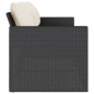 vidaXL Gartensofa mit Kissen 3-Sitzer Schwarz Poly Rattan vidaXL Gartensofa mit Kissen 3-Sitzer Schwarz Poly Rattan