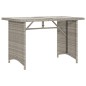 vidaXL Gartentisch mit Glasplatte Hellgrau 110x68x70 cm Poly Rattan vidaXL Gartentisch mit Glasplatte Hellgrau 110x68x70 cm Poly Rattan