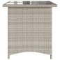 vidaXL Gartentisch mit Glasplatte Hellgrau 110x68x70 cm Poly Rattan vidaXL Gartentisch mit Glasplatte Hellgrau 110x68x70 cm Poly Rattan