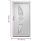 vidaXL Haustür Weiß 98x208 cm PVC vidaXL Haustür Weiß 98x208 cm PVC