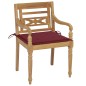 Batavia-Stühle mit Kissen 6 Stk. Massivholz Teak Batavia-Stühle mit Kissen 6 Stk. Massivholz Teak