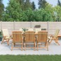 vidaXL Gartenstühle mit Auflagen 8 Stk. Massivholz Teak vidaXL Gartenstühle mit Auflagen 8 Stk. Massivholz Teak