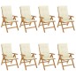 vidaXL Gartenstühle mit Auflagen 8 Stk. Massivholz Teak vidaXL Gartenstühle mit Auflagen 8 Stk. Massivholz Teak