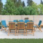 vidaXL Gartenstühle mit Auflagen 8 Stk. Massivholz Teak vidaXL Gartenstühle mit Auflagen 8 Stk. Massivholz Teak
