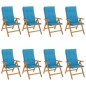 vidaXL Gartenstühle mit Auflagen 8 Stk. Massivholz Teak vidaXL Gartenstühle mit Auflagen 8 Stk. Massivholz Teak