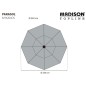 Madison Sonnenschirm Mykanos 250 cm Ecru Madison Sonnenschirm Mykanos 250 cm Ecru