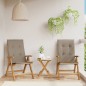 vidaXL Gartenstühle mit Kissen 2 Stk. Massivholz Teak vidaXL Gartenstühle mit Kissen 2 Stk. Massivholz Teak