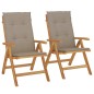 vidaXL Gartenstühle mit Kissen 2 Stk. Massivholz Teak vidaXL Gartenstühle mit Kissen 2 Stk. Massivholz Teak