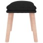 vidaXL Fußhocker Schwarz 45x29,5x35 cm Stoff vidaXL Fußhocker Schwarz 45x29,5x35 cm Stoff