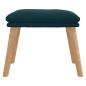 vidaXL Fußhocker Blau 45x29,5x35 cm Samt vidaXL Fußhocker Blau 45x29,5x35 cm Samt
