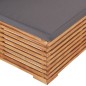 vidaXL Garten-Mittelsofa mit Grauer Auflage Massivholz Teak vidaXL Garten-Mittelsofa mit Grauer Auflage Massivholz Teak