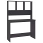 vidaXL Schreibtisch mit Regalen Grau 110x45x157 cm Holzwerkstoff vidaXL Schreibtisch mit Regalen Grau 110x45x157 cm Holzwerkstoff
