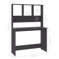 vidaXL Schreibtisch mit Regalen Grau 110x45x157 cm Holzwerkstoff vidaXL Schreibtisch mit Regalen Grau 110x45x157 cm Holzwerkstoff