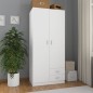 vidaXL Kleiderschrank Weiß 80x52x180 cm Holzwerkstoff vidaXL Kleiderschrank Weiß 80x52x180 cm Holzwerkstoff