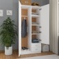 vidaXL Kleiderschrank Weiß 80x52x180 cm Holzwerkstoff vidaXL Kleiderschrank Weiß 80x52x180 cm Holzwerkstoff