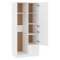 vidaXL Kleiderschrank Weiß 80x52x180 cm Holzwerkstoff vidaXL Kleiderschrank Weiß 80x52x180 cm Holzwerkstoff