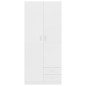 vidaXL Kleiderschrank Weiß 80x52x180 cm Holzwerkstoff vidaXL Kleiderschrank Weiß 80x52x180 cm Holzwerkstoff