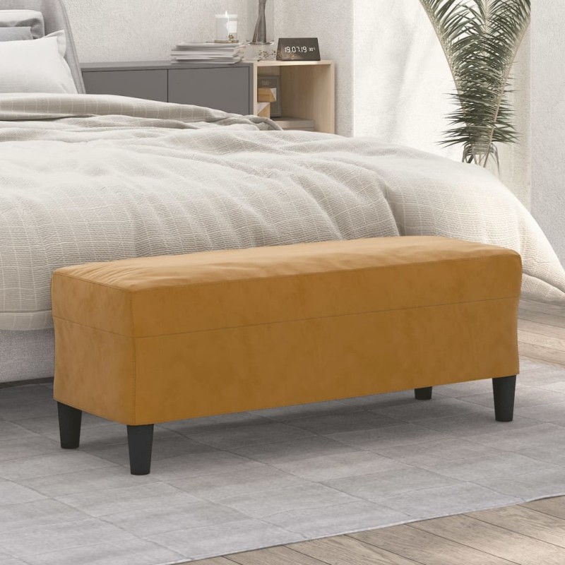 vidaXL Sitzbank Braun 100x35x41 cm Samt vidaXL Sitzbank Braun 100x35x41 cm Samt
