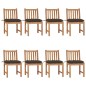 Gartenstühle 8 Stk. mit Kissen Massivholz Teak Gartenstühle 8 Stk. mit Kissen Massivholz Teak
