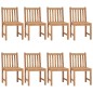 Gartenstühle 8 Stk. mit Kissen Massivholz Teak Gartenstühle 8 Stk. mit Kissen Massivholz Teak