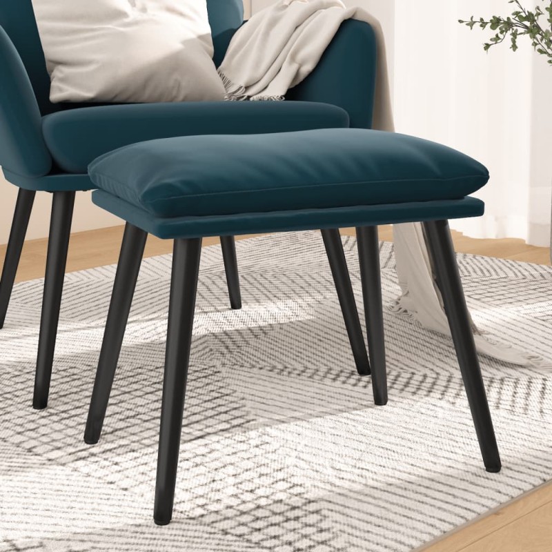 vidaXL Fußhocker Blau 45x29,5x35 cm Samt vidaXL Fußhocker Blau 45x29,5x35 cm Samt