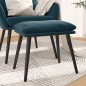 vidaXL Fußhocker Blau 45x29,5x35 cm Samt vidaXL Fußhocker Blau 45x29,5x35 cm Samt