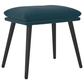 vidaXL Fußhocker Blau 45x29,5x35 cm Samt