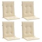 vidaXL Gartenstuhlauflagen für Niedriglehner 4 Stk. Beige 100x50x3 cm vidaXL Gartenstuhlauflagen für Niedriglehner 4 Stk. Beige 100x50x3 cm