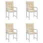 vidaXL Gartenstuhlauflagen für Niedriglehner 4 Stk. Beige 100x50x3 cm vidaXL Gartenstuhlauflagen für Niedriglehner 4 Stk. Beige 100x50x3 cm