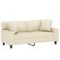 vidaXL 2-Sitzer-Sofa mit Zierkissen Creme 140 cm Kunstleder vidaXL 2-Sitzer-Sofa mit Zierkissen Creme 140 cm Kunstleder