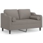 vidaXL 2-Sitzer-Sofa mit Zierkissen Taupe 120 cm Stoff vidaXL 2-Sitzer-Sofa mit Zierkissen Taupe 120 cm Stoff