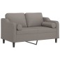 vidaXL 2-Sitzer-Sofa mit Zierkissen Taupe 120 cm Stoff vidaXL 2-Sitzer-Sofa mit Zierkissen Taupe 120 cm Stoff