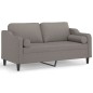 vidaXL 2-Sitzer-Sofa mit Zierkissen Taupe 140 cm Stoff vidaXL 2-Sitzer-Sofa mit Zierkissen Taupe 140 cm Stoff