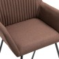 vidaXL Esszimmerstühle 2 Stk. Braun Stoff vidaXL Esszimmerstühle 2 Stk. Braun Stoff