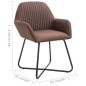 vidaXL Esszimmerstühle 2 Stk. Braun Stoff vidaXL Esszimmerstühle 2 Stk. Braun Stoff